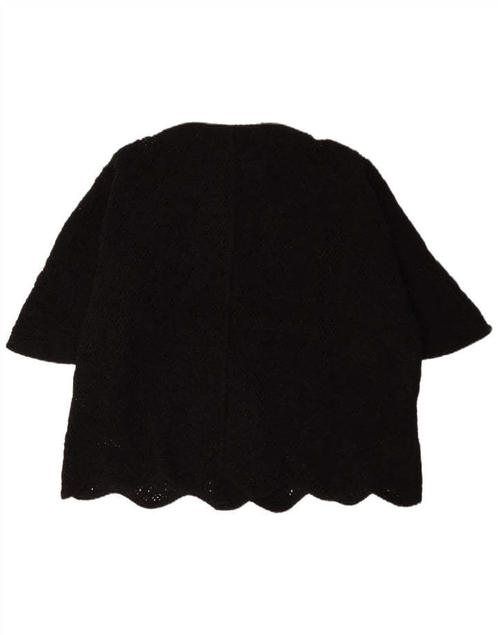 Zara Chaqueta Blazer Extragrande De Manga Corta para Mujer UK 44 Medium Black