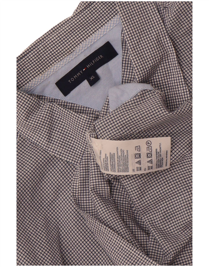 Camisa Tommy Hilfiger Hombre XL Azul Marino Cuadros Algodón