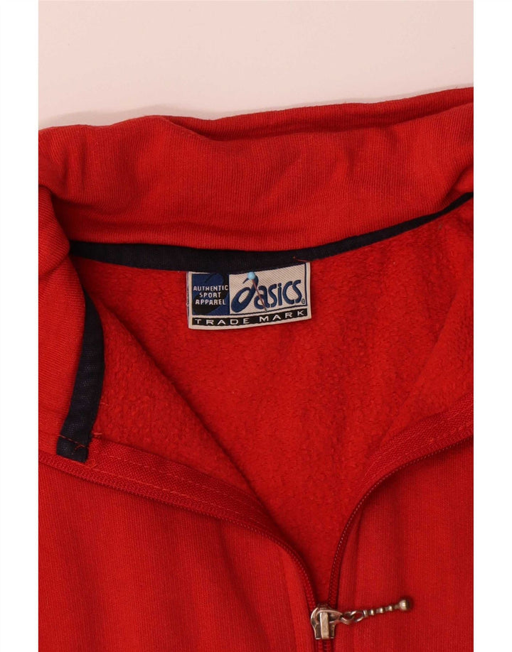 Asics - Chaqueta de chándal para niño, 11-12 años, algodón rojo