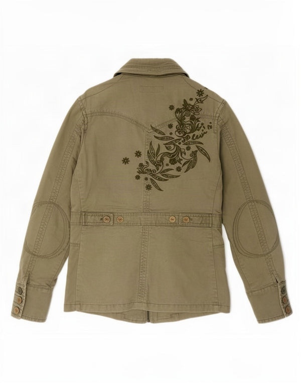 Levi's Chaqueta utilitaria con capucha para mujer UK 10 Small Khaki Cotton