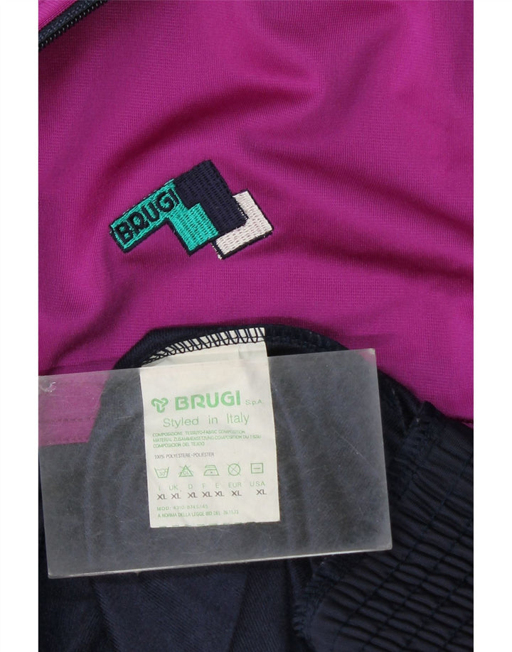 BRUGI Chaqueta de chándal para hombre XL Azul marino Colorblock Poliéster