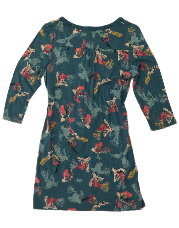 WHITE STUFF Vestido tubo de manga 3/4 gráfico para mujer UK 40 Verde medio