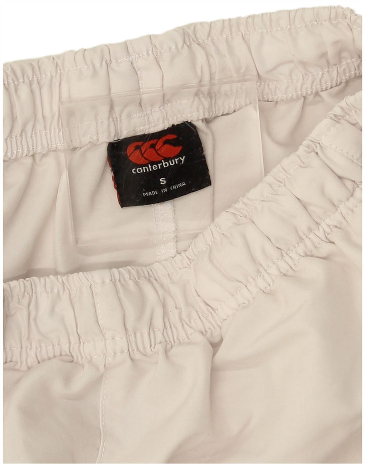 Canterbury Mens Graphic Sport Shorts Pequeño Poliéster Blanco