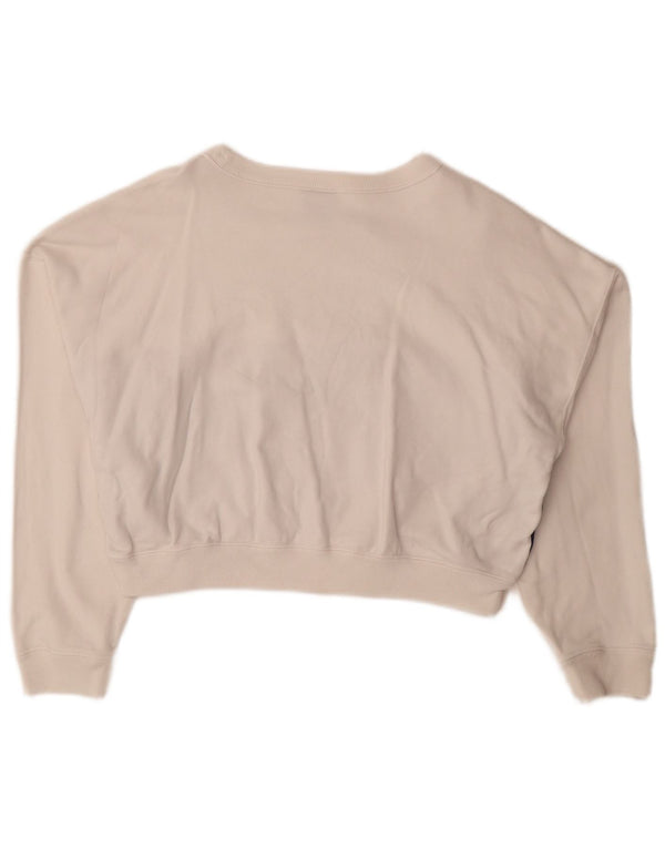 Champion Sudadera Corta para Mujer Jersey UK 44 Mediano Blanco Colorblock