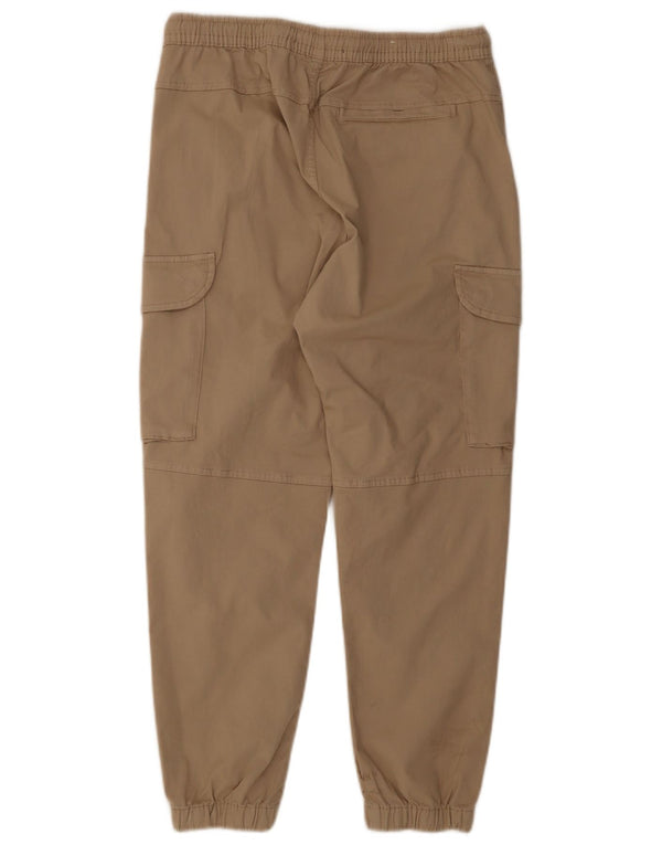 Zara Hombre Joggers Pantalón Cargo Mediano W31 L27 Algodón Beige