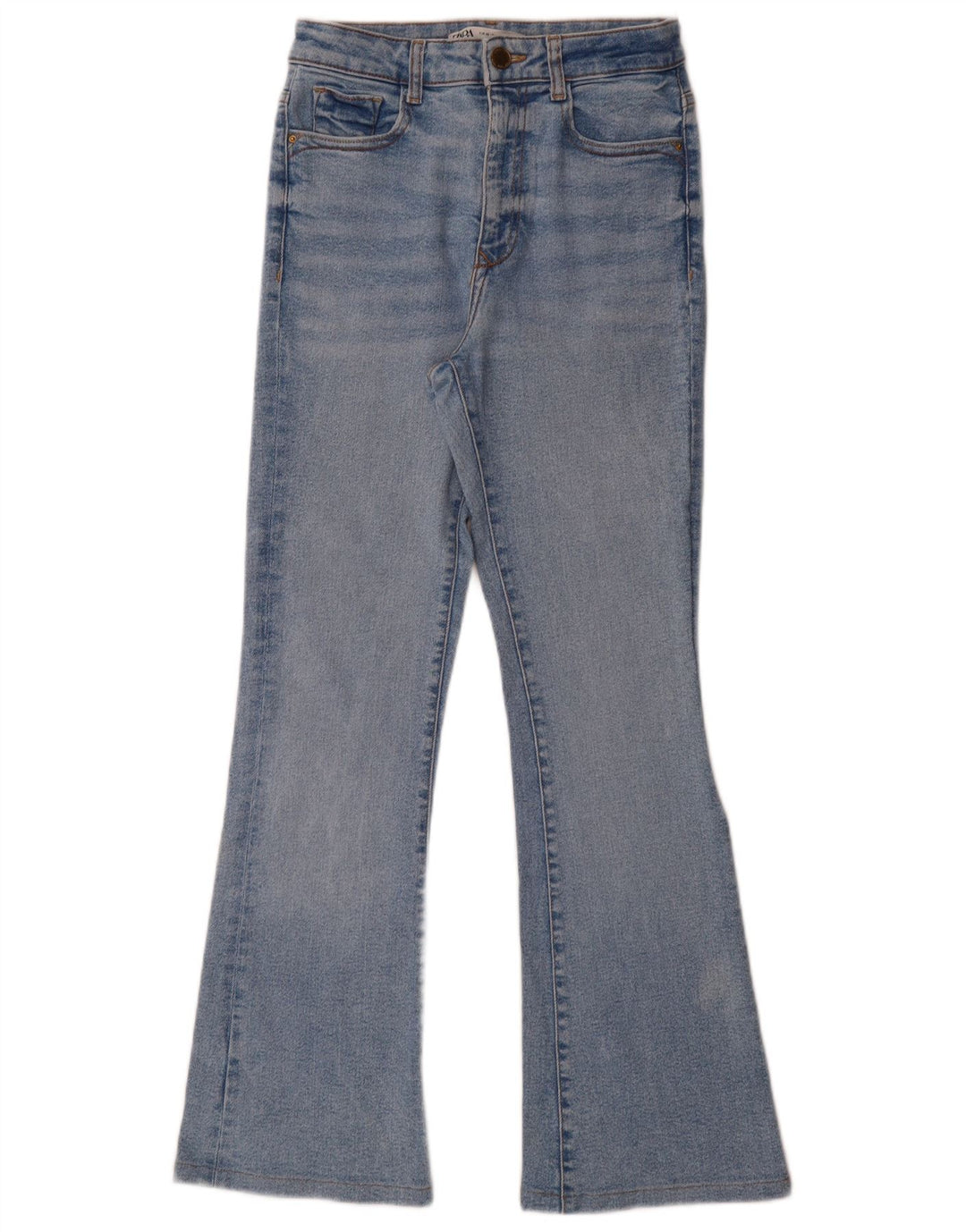 Zara Vaqueros Acampanados Mujer EU 36 XS W27 L29 Azul