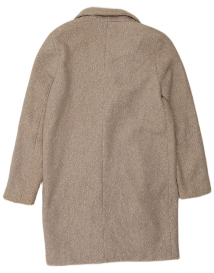 Zara Mujer Jersey Abrigo UK 10 Pequeño Algodón Gris