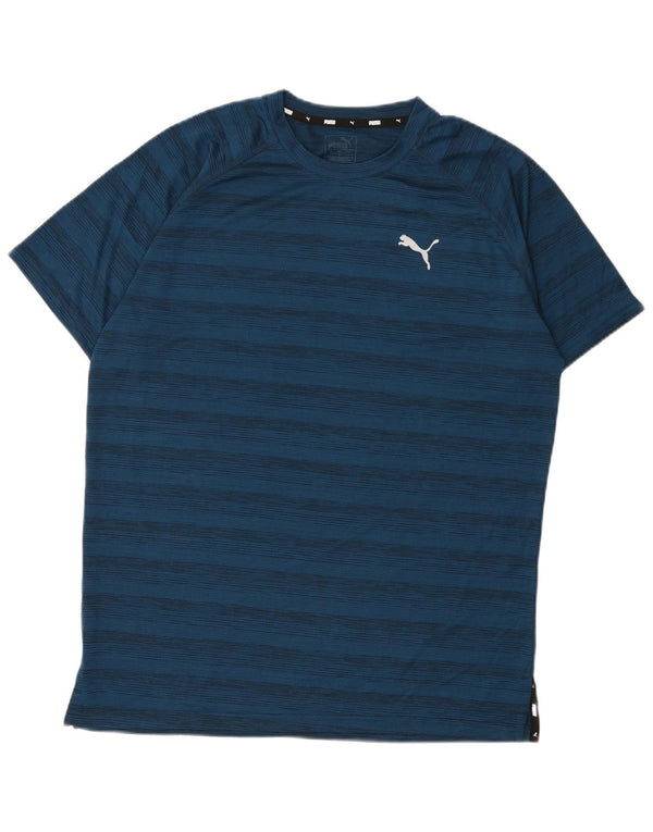 Camiseta PUMA para hombre Top grande azul marino a rayas