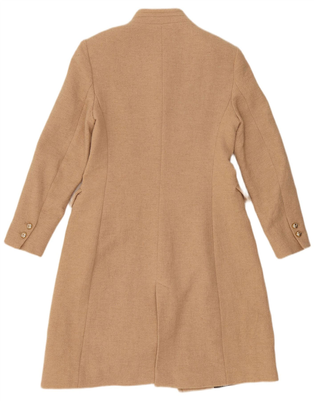 Zara Mujer Abrigo UK 42 Lana Beige Mediana