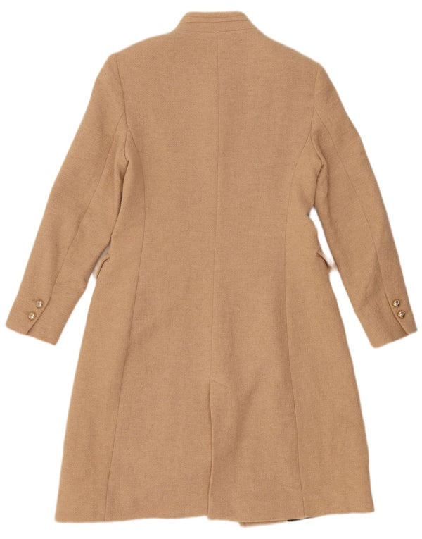 Zara Mujer Abrigo UK 42 Lana Beige Mediana