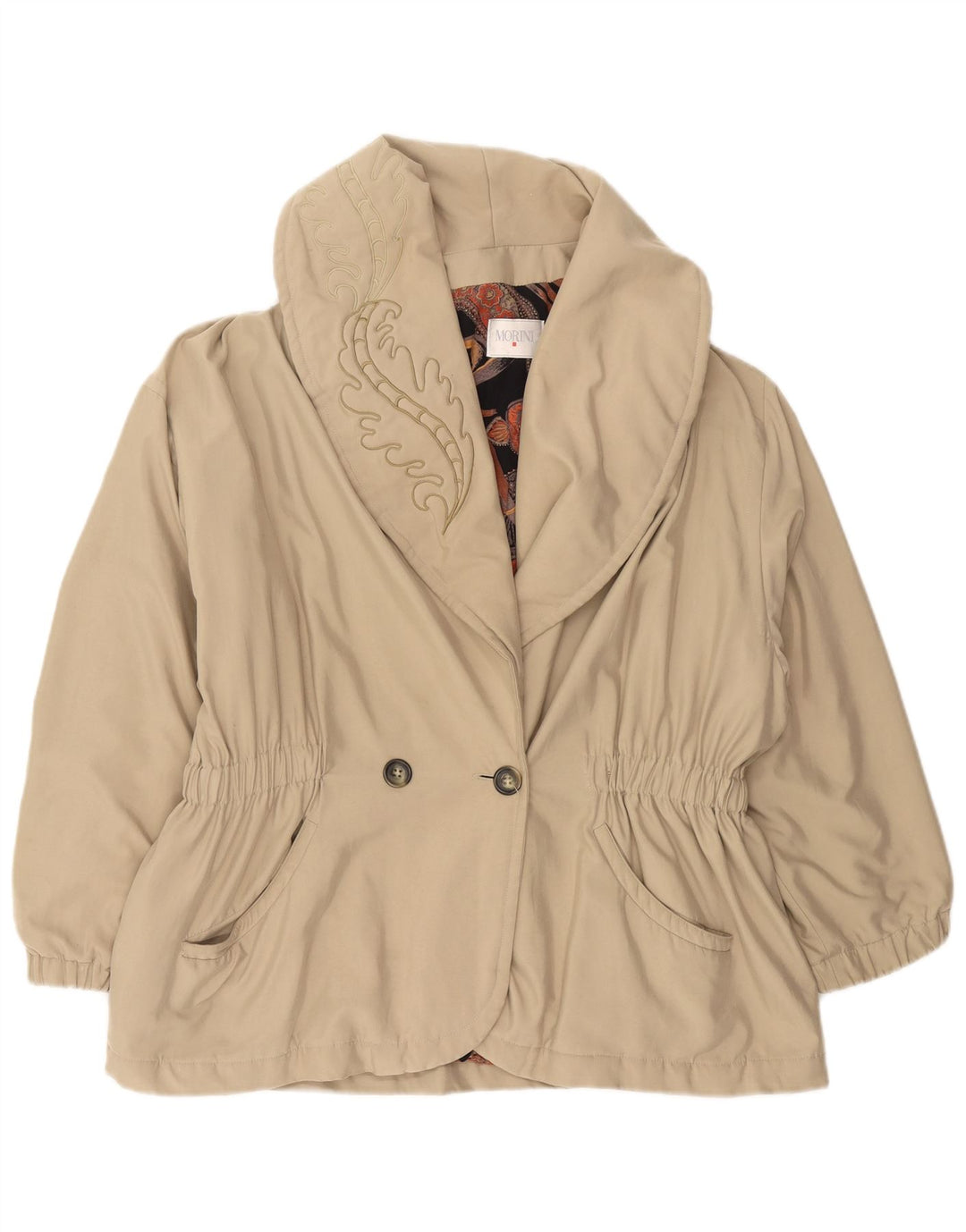 Vintage mujer abrigo Reino Unido 16 grande beige