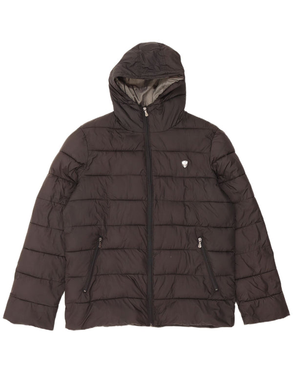 Lotto Chaqueta acolchada con capucha para hombre UK 44 2XL Poliéster negro