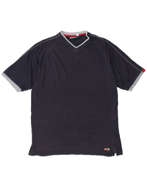 Lotto Camiseta gráfica para hombre Top UK 42/44 XL Azul marino Algodón