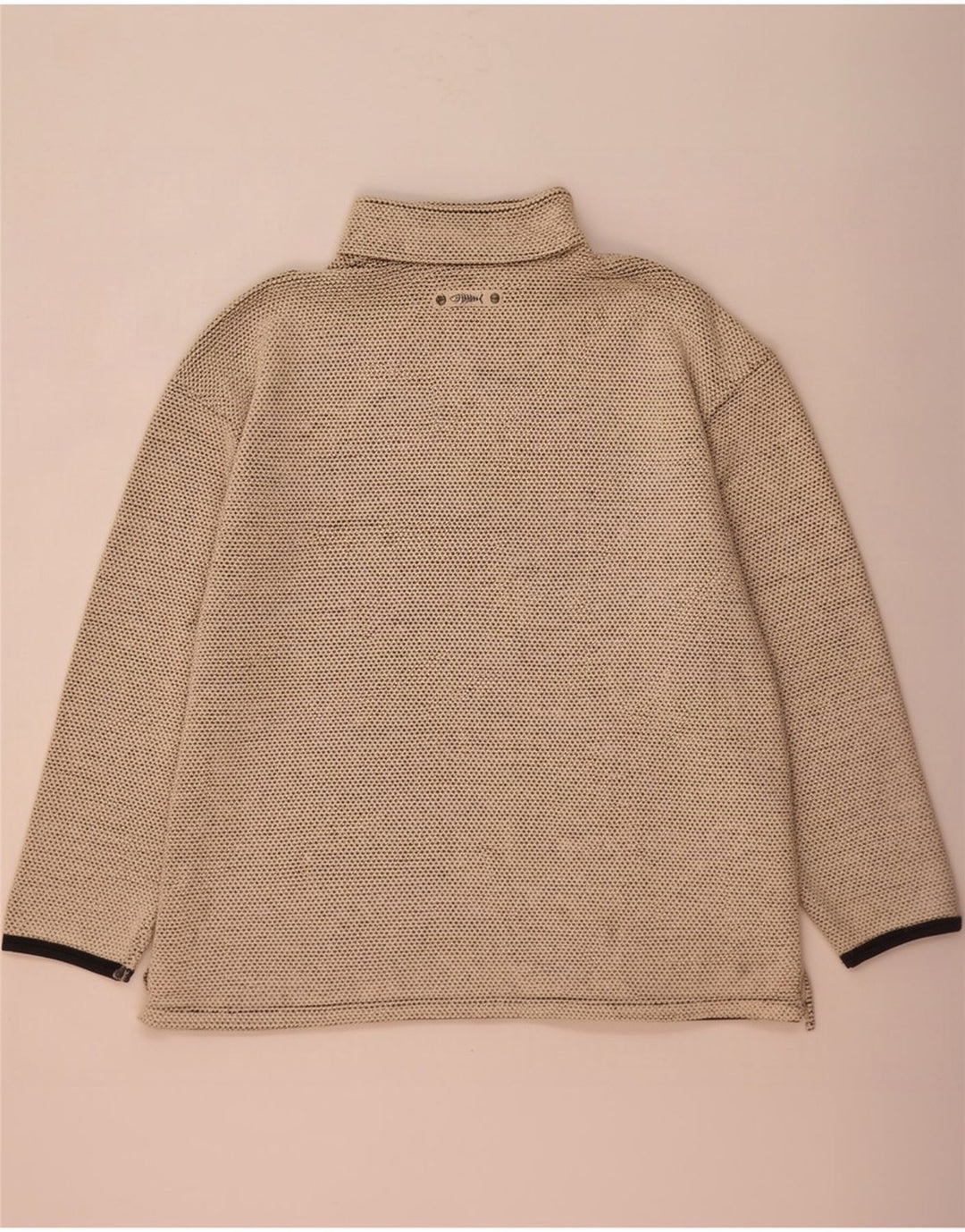 Weird Fish Hombre Sudadera con Cremallera y Cuello Jersey Jersey XL Algodón Beige