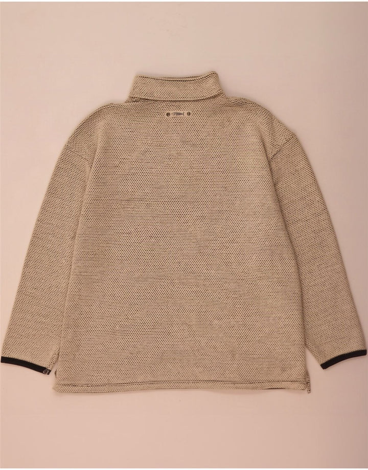 Weird Fish Hombre Sudadera con Cremallera y Cuello Jersey Jersey XL Algodón Beige