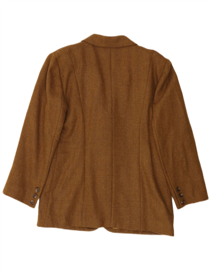 Luisa Spagnoli Chaqueta tipo blazer de 3 botones para mujer IT 46 Lana marrón grande