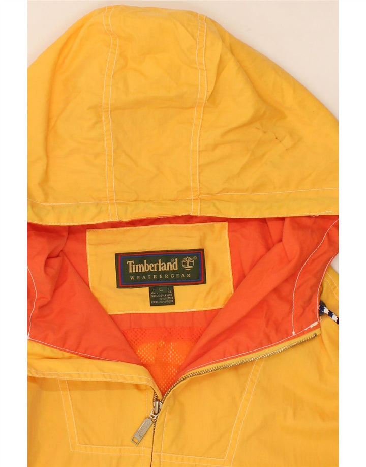 TIMBERLAND Chaqueta impermeable con capucha para hombre UK 40 Large Nylon amarillo