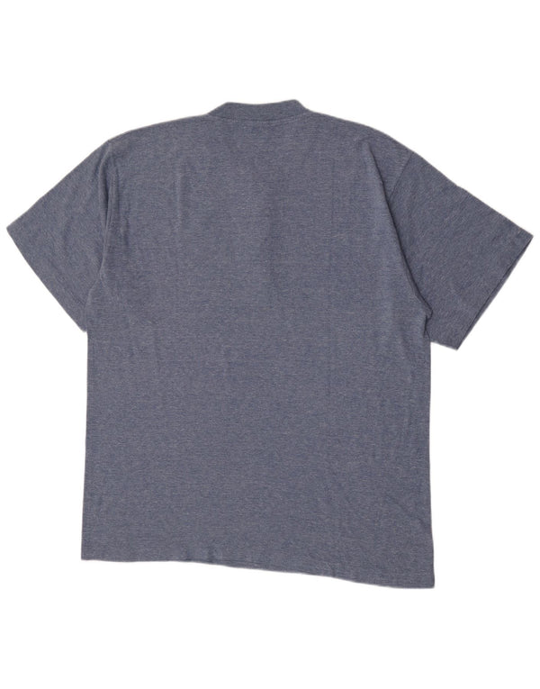 Champion Camiseta Hombre Top XL Algodón Moteado Azul