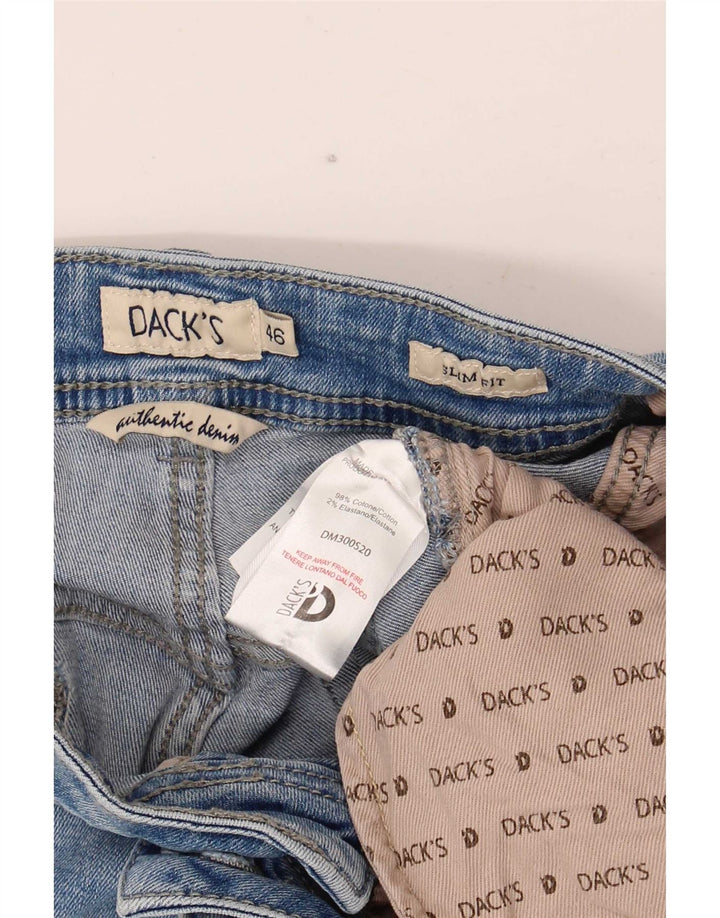 Dack's Jeans ajustados para hombre IT 46 Small W30 L30 Algodón azul