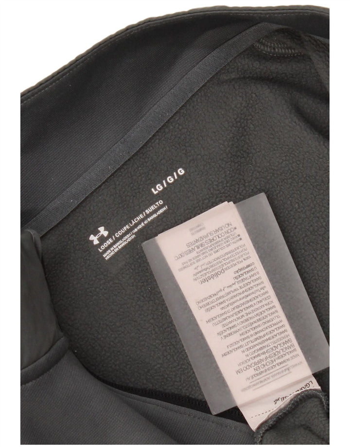 Under Armour Sudadera con cuello y cremallera para hombre Jumper Large Gris Poliéster