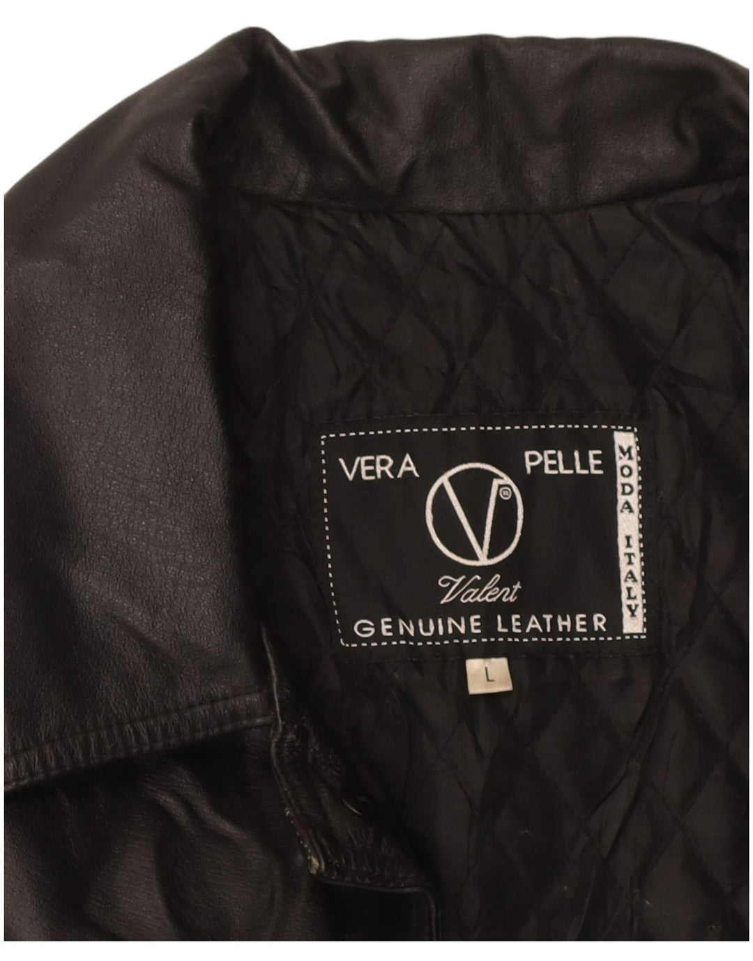 VALENT Mens Leather Jacket UK 40 Large Black Leather