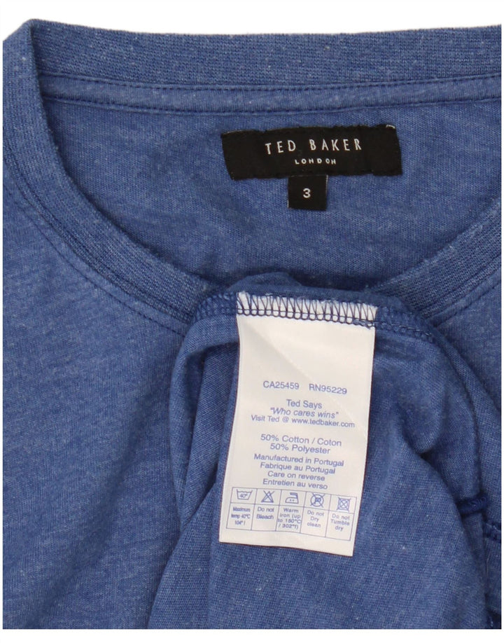 Ted Baker - Camiseta para hombre, talla 3, algodón azul mediano