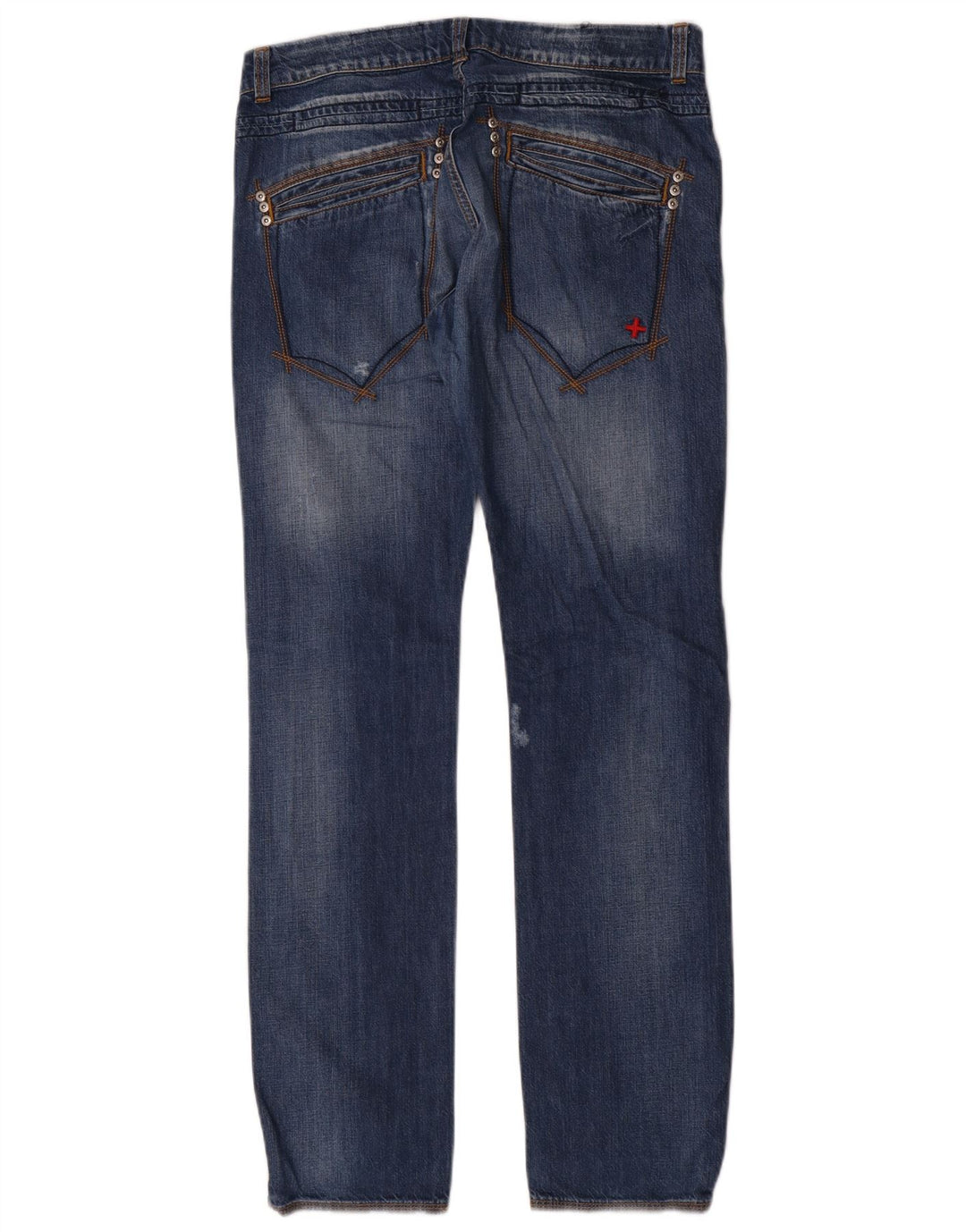 Zu Elements Vaqueros ajustados desgastados para hombre W34 L34 Azul