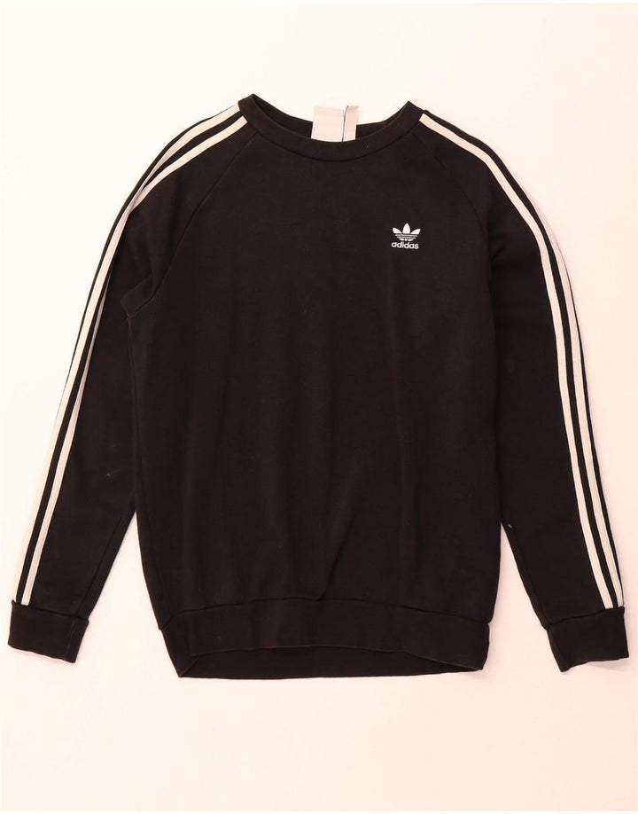 ADIDAS Hombre Sudadera Jumper Pequeño Algodón Negro