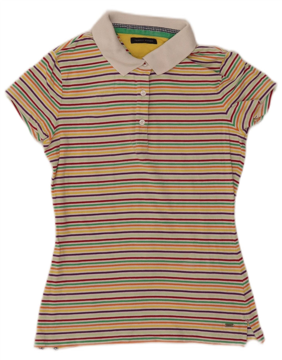 TOMMY HILFIGER Polo para mujer UK 8 Small Multicolor Rayas