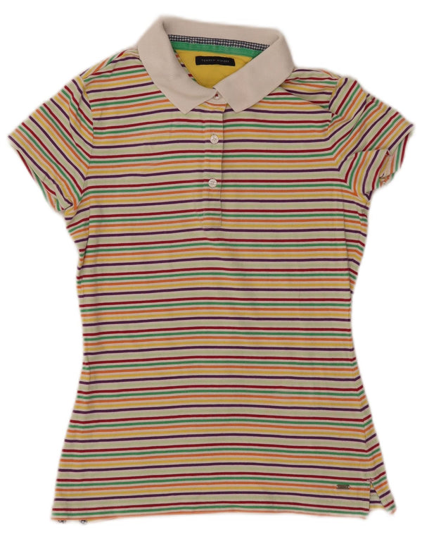 TOMMY HILFIGER Polo para mujer UK 8 Small Multicolor Rayas