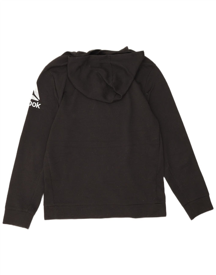 Reebok Hombre Graphic Sudadera con capucha Jumper Medium Negro Poliéster