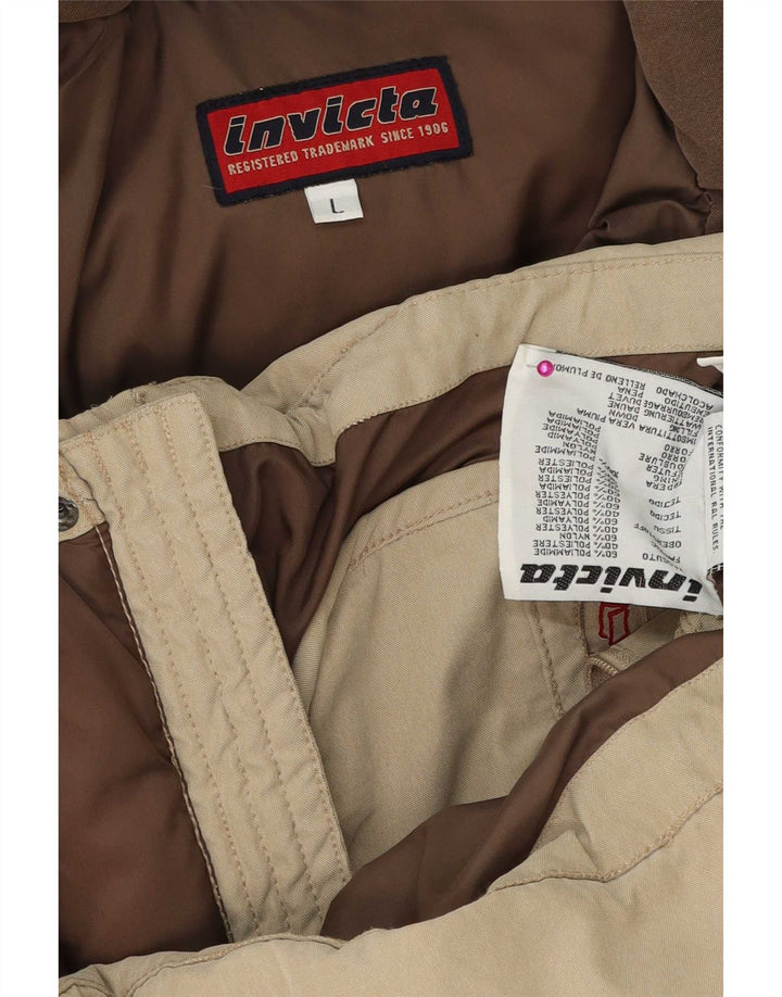 Invicta Chaqueta acolchada con capucha para hombre UK 40 Large Beige Poliamida