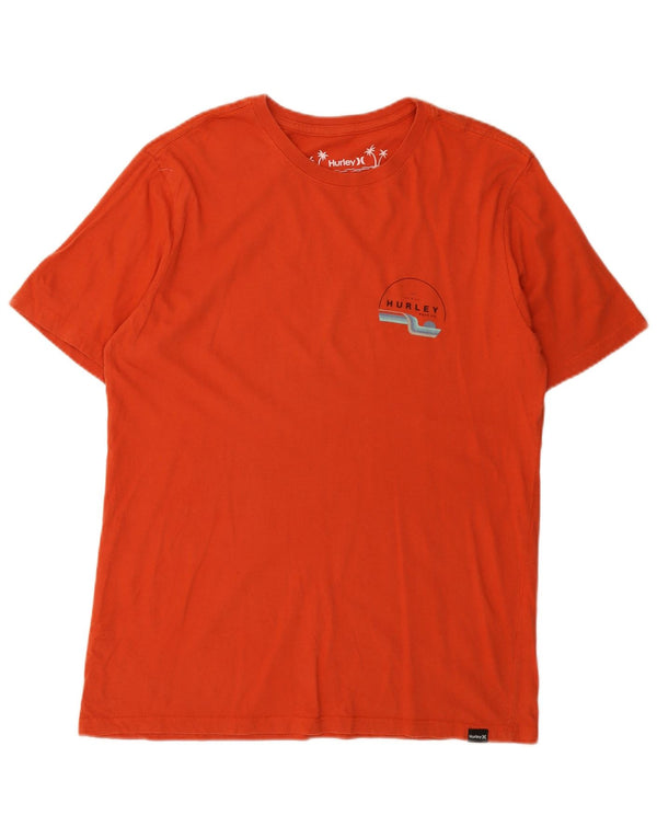 HURLEY Camiseta gráfica para hombre Top Small Orange Cotton