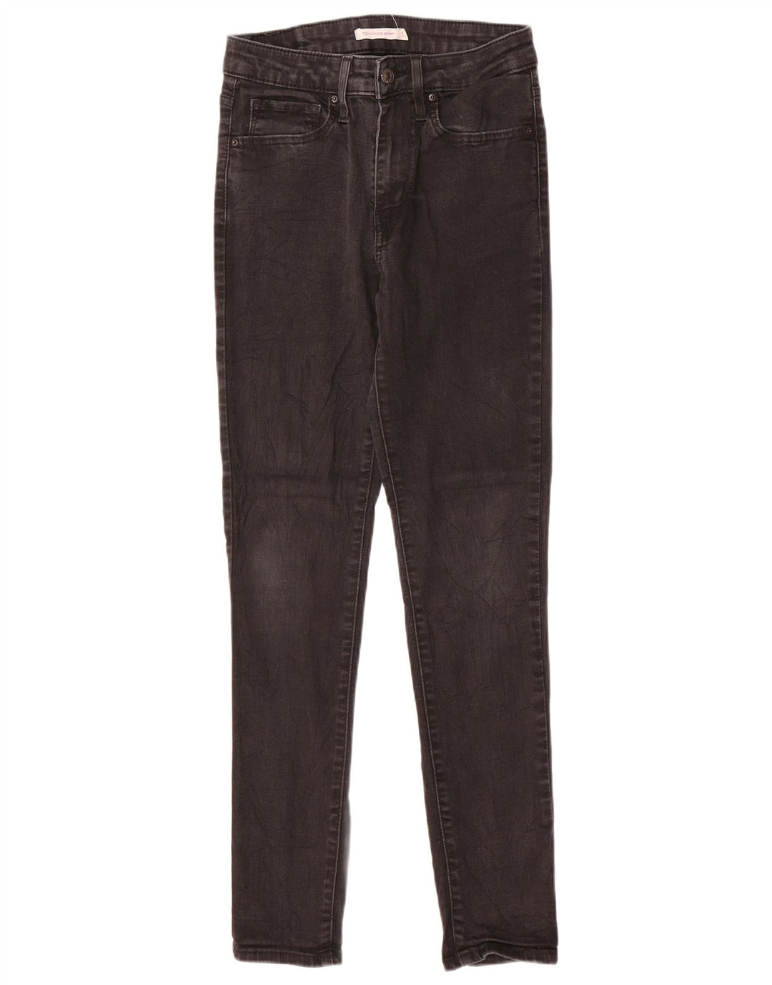 LEVI'S Jeans ajustados de talle alto 721 para mujer W27 L29 Algodón negro