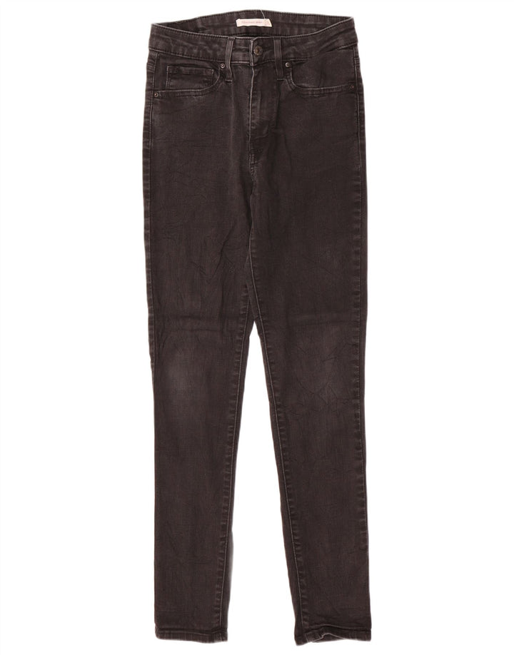 LEVI'S Jeans ajustados de talle alto 721 para mujer W27 L29 Algodón negro