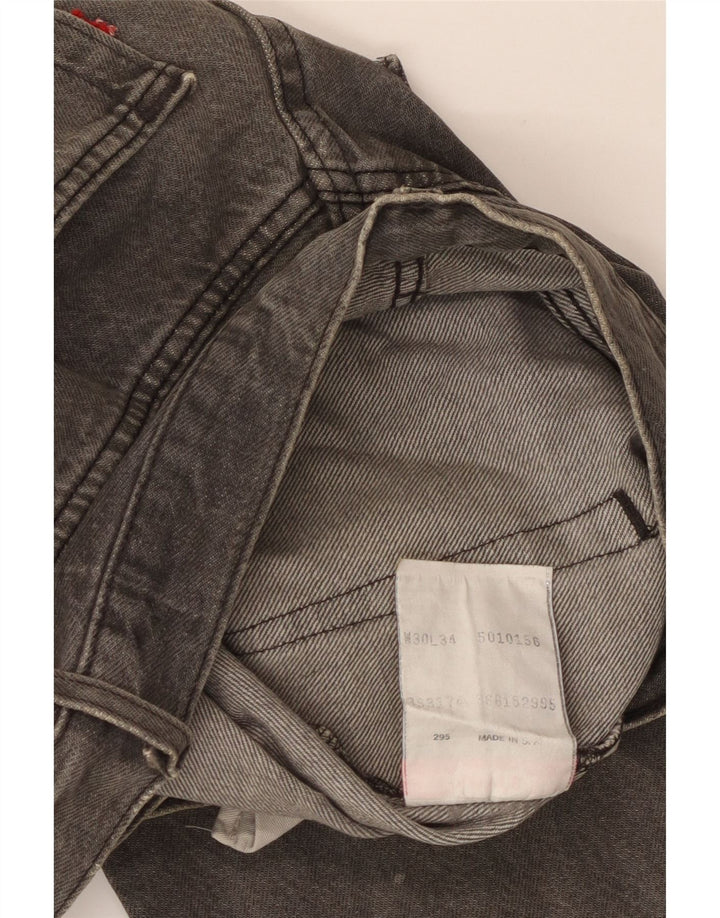 Vaqueros rectos Levi's para hombre W30 L34 Algodón gris