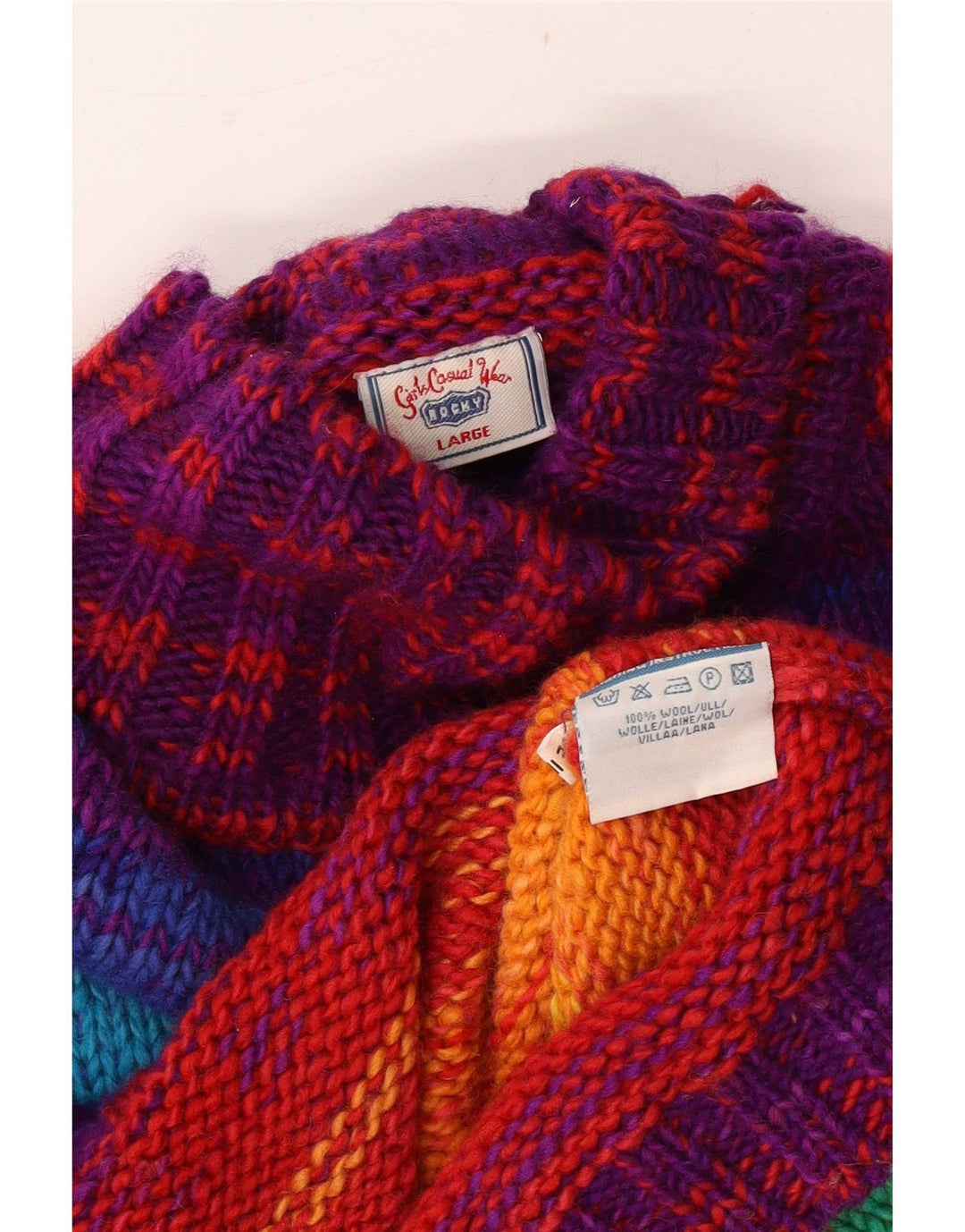 Rocky Womens Turtle Neck Jumper Sweater UK 14 Large Multicoloured