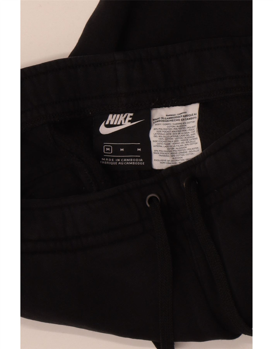 Nike Pantalones De Chándal Con Gráficos Joggers De Algodón Negro Mediano