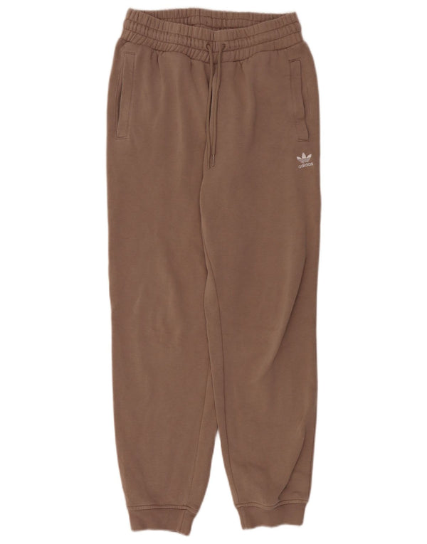 Adidas Pantalones de chándal para mujer Joggers UK 10 Small Brown Cotton