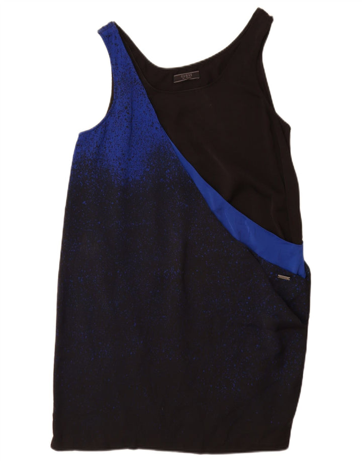 Guess Vestido recto sin mangas para mujer UK 6 XS Poliéster negro