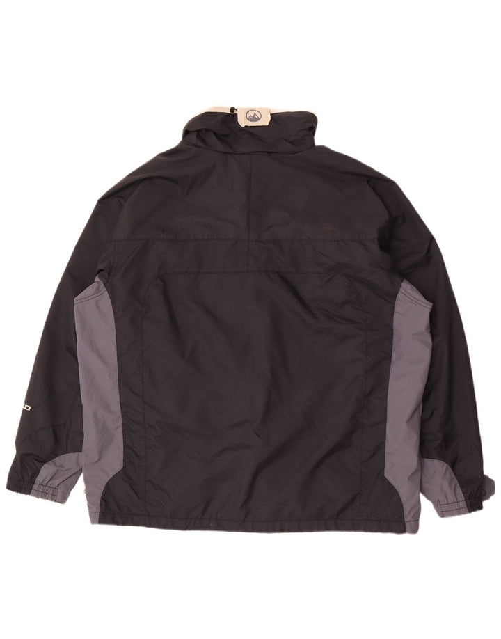 Columbia Chaqueta cortavientos con capucha Interchange para hombre, talla 40, color negro