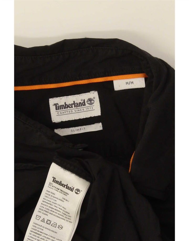 Camisa Timberland Hombre Slim Fit Algodón Negro Mediano