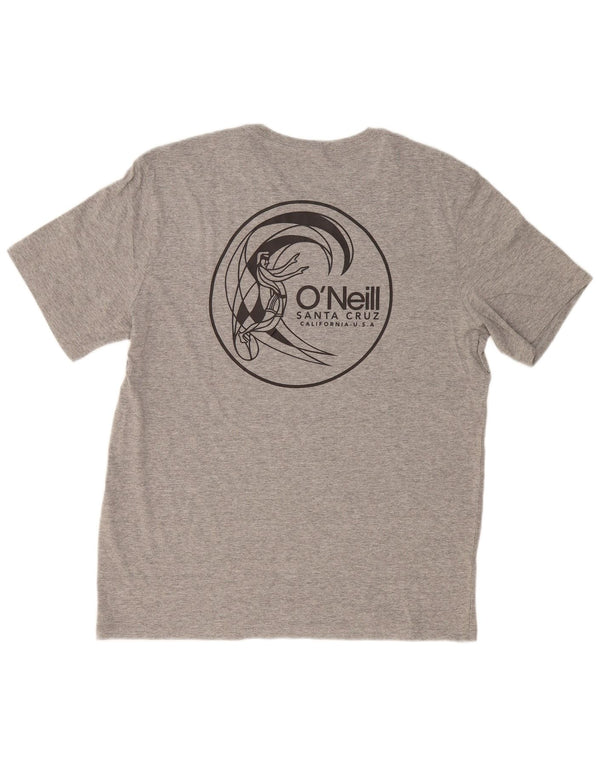 O'NEILL Camiseta gráfica de corte regular Santa Cruz para hombre Top XL gris moteado