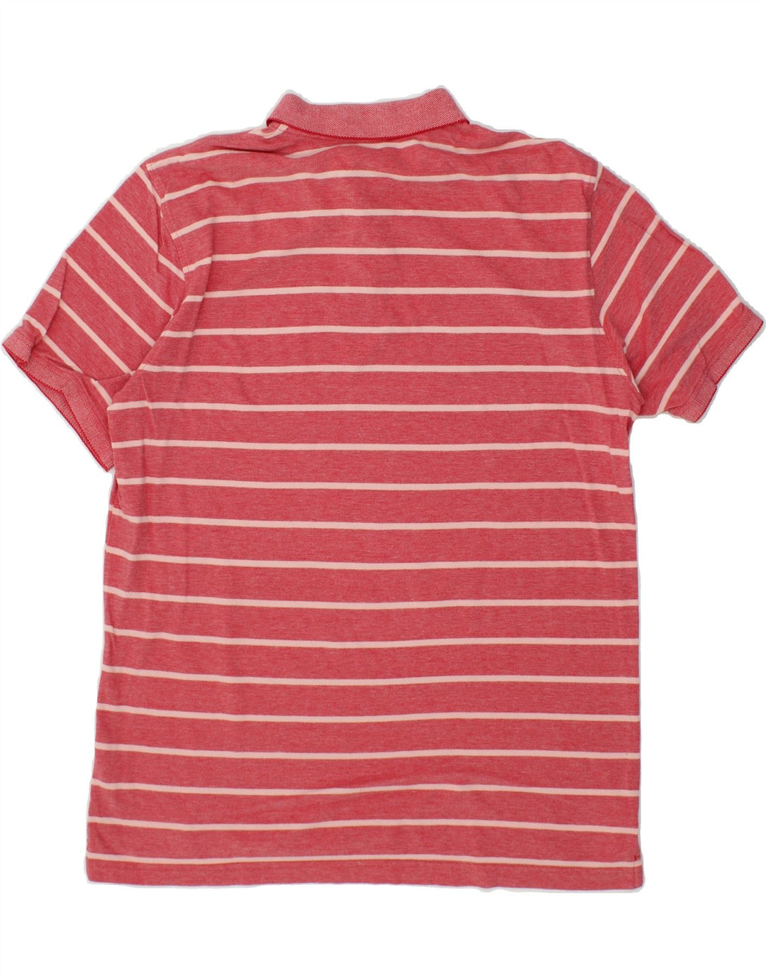 IZOD Mens Polo Shirt Large Red Striped Cotton Vintage Izod and Second-Hand Izod from Messina Hembry 