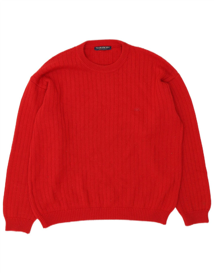 Il Granchio Jersey De Cuello Redondo Hombre XL Lana Roja