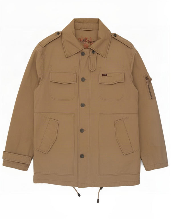 Rifle Abrigo acolchado militar para hombre UK 38 Algodón beige medio