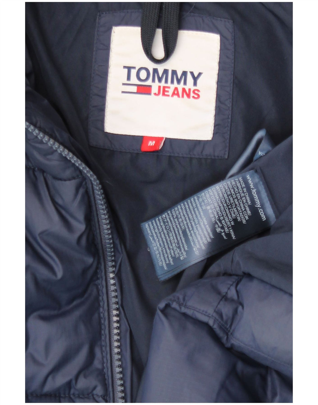 Tommy Hilfiger Chaqueta acolchada para mujer UK 44 Mediana Azul marino Poliamida