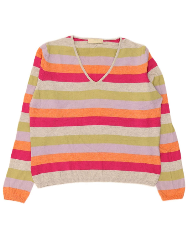 Marks & Spencer Suéter con Cuello en V para Mujer UK 44 Grande Multicolor
