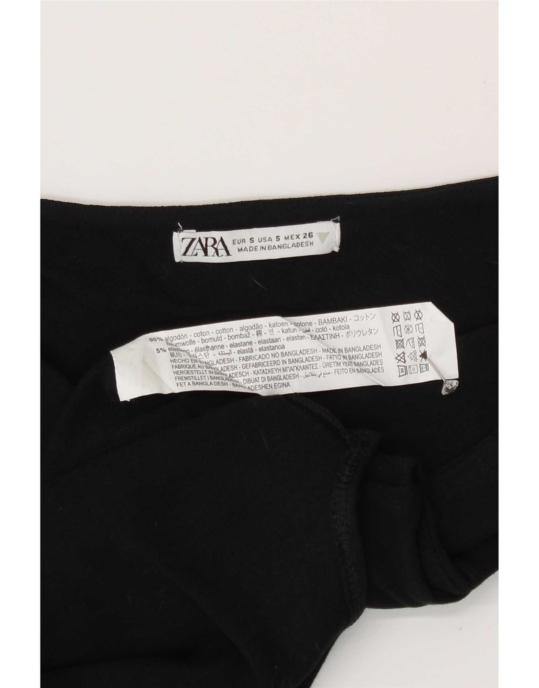 Body Zara Mujer UK 8 Small Algodón Negro