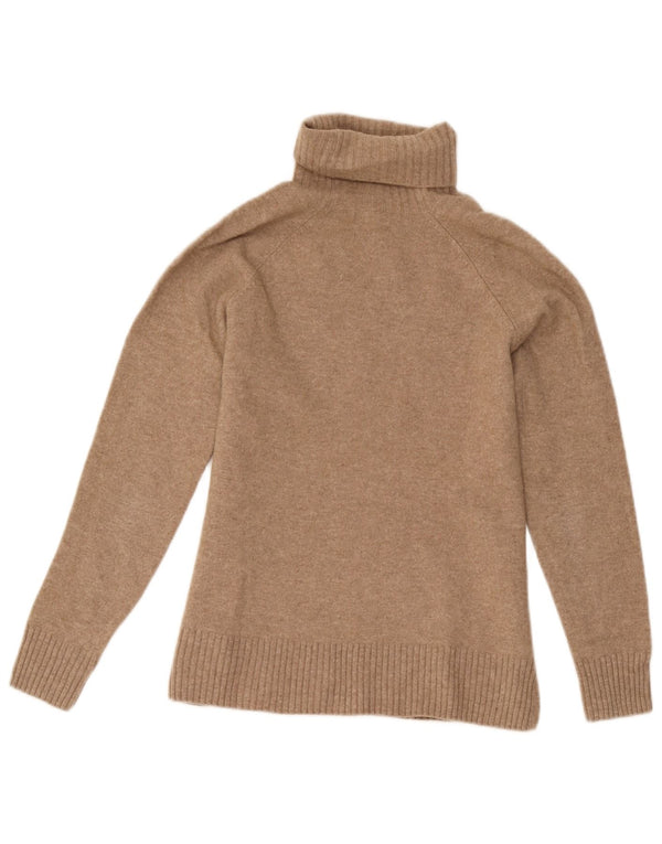 Massimo Dutti Jersey de cuello vuelto para mujer UK 10 Small Brown Wool